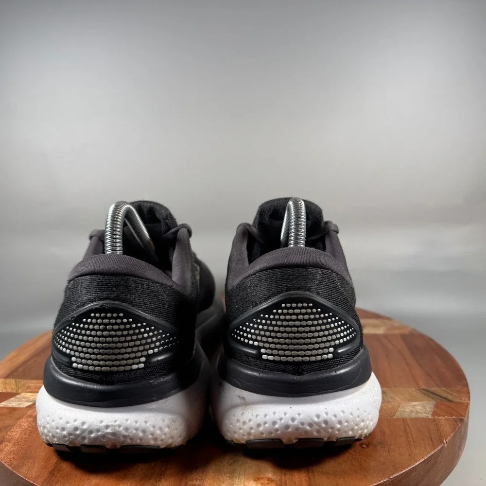 Brooks Ghost 14 Womens Running Shoes Black White Silver 1204071B090 Size 10